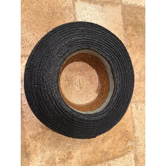 2-Two Tone Straw Beach Hat Set main image 9